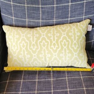 Elegant Yellow Patterned Throw Pillow By Devine Designs